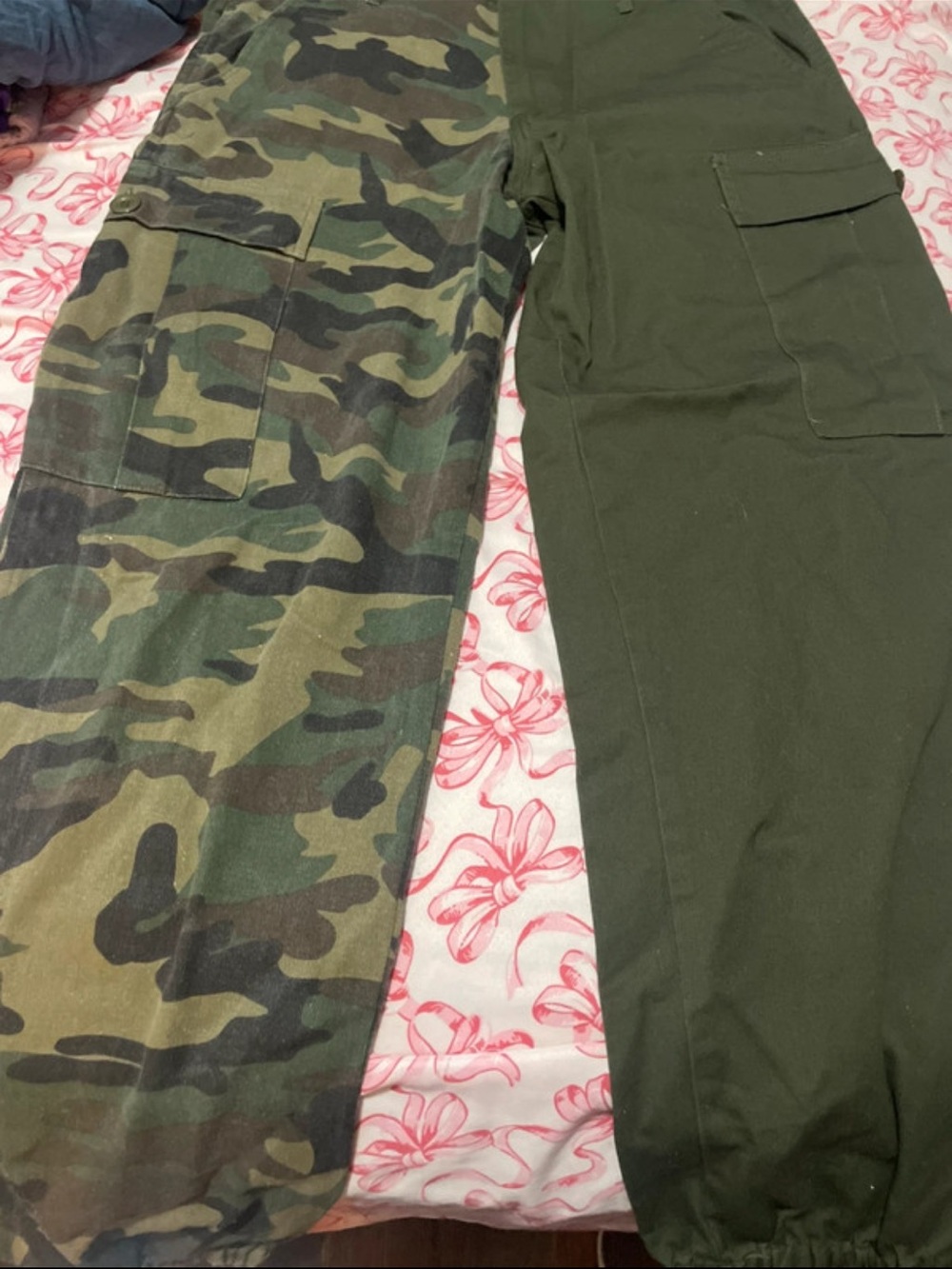 Fashion Nova Kids Camo & Olive Cargo Joggers